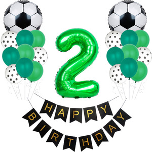 Futbol spor doğum günü tema balonlar Set erkek ve çocuk doğum günü bir yaşındaki dekoratif balonlar - Product Image 3