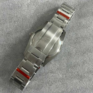 Boîtier de montre en acier inoxydable argenté avec <span class=keywords><strong>lunette</strong></span> inclinée de 36 mm, bracelet, fond de boîtier, cadran de 28,5 mm pour kit de modification de montre Seik - Product Image 5
