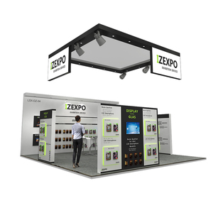 Izexpo cao cấp bằng gỗ & PVC LED <span class=keywords><strong>Backlit</strong></span> hộp Đèn triển lãm thương mại gian hàng tùy chỉnh Thiết kế nhanh chóng thiết lập mô-đun - Product Image 2