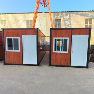 折りたたみ式コンテナハウス20FT高級スチール断熱ハリケーンプルーフリゾートキャビンまたは緊急シェルター用防水 - Product Image 1