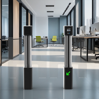 Torniquete de Seguridad Ultra Silencioso con Reconocimiento Facial para Control de Acceso de Peatones, Puerta Giratoria de Entrada para Edificios de Oficinas