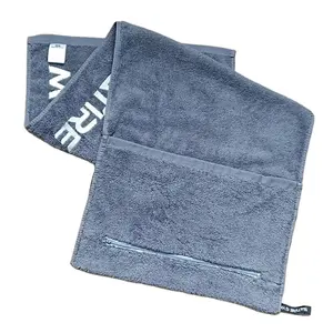 Custom Design Sports Towel Cotton Terry Embroidery Gym Towel For Fitness