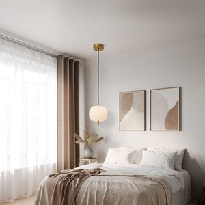 SKD Sunsir Modern Pendant Lamp Opal Glass Pendant Light <b>Chandelier</b> Contemporary Hanging Lamp - Product Image 3