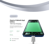 Smartphone Redmi 14C, 8 Go de RAM, 256 Go de ROM, processeur octa-core, 90 Hz, double SIM, LTE, écran HD 6,88 pouces, résistant aux chocs, jeu, reconnaissance faciale