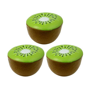 Custom logo Printing Pu Foam Squeeze Kiwi Fruit Shape Antistress Ball Promotional Antistress Toy Gift for Kids - Product Image 2
