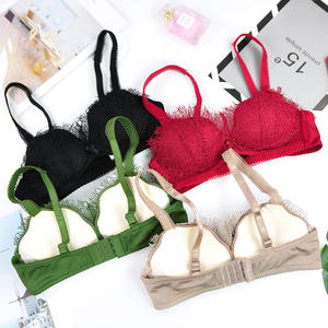 Ladies <b>Sexy</b> and Comfortable Lace Floral Push-Up Breathable Bra with Adjusted Straps and Panties <b>Set</b> - Product Image 4