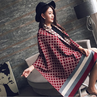 N818 Neue Design Überprüft Oversize Decke Verdicken Plaid Schals Herbst Winter Warme Quaste Lange Schals Kaschmir Schal