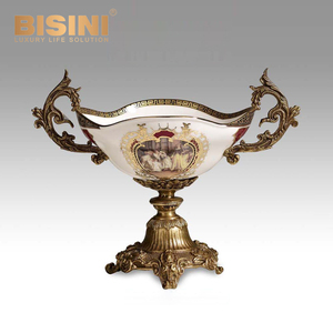 Pintoresca maceta de porcelana azul y blanca de estilo europeo con asas de cobre maceta ornamental de vida cortesana pintada <span class=keywords><strong>a</strong></span> <span class=keywords><strong>mano</strong></span> - Product Image 2
