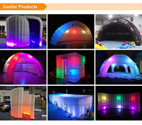 Tente de fête gonflable extérieure en forme de cube, cabine photo gonflable personnalisée, toile de fond portable, cabine photo 360 gonflable avec LED