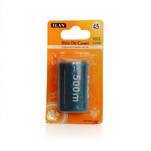 Filo da Cucito Ilan 500M 40S/2 Colore 45 Blu Scuro per Macchina da Cucire e Cucito a Mano - Product Image 1