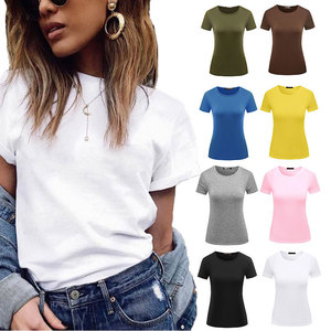 T-shirt Femme Personnalisé avec Logo – Couleur Unie, Polyester, Manches Courtes – Vente en Gros, Été, Doux, Respirant, Décontracté - Product Image 1