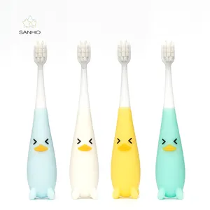 Plastic disposable toothbrush hotel supplies duck shape personalized design wholesale price OEM recycled plastic toothbrush