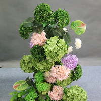Accessoires de mariage, style forêt, fleurs artificielles en soie, arche de fleurs d'hortensia, toile de fond, arches murales, décoration florale de scène de fête