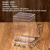 Contenants en plastique transparent en gros, gobelets à mousse, boîtes à dessert Tiramisu, boîtes à pudding, boîtes à gâteaux en acrylique en forme de cube