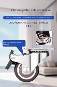 1英寸<span class=keywords><strong>2</strong></span>英寸<span class=keywords><strong>3</strong></span>英寸小型聚氨酯垃圾箱家具手提箱尼龙旋转工业重型脚轮50毫米 - Product Image 3