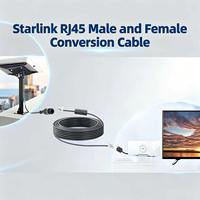 Cable Adaptador Ethernet Starlink Popular para Gen3, Cable de Extensión RJ45 Impermeable con Conductor de Cobre Puro Blindado para Uso en Computadoras