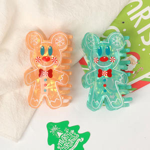 Accesorios para el Cabello Navideños, Pinzas de Pelo Acrílicas con Dibujos Animados, Pinzas con Forma de Árbol de Navidad, Regalos de Navidad - Product Image 3