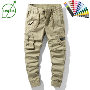 Casual Baggy Adult Fashion <strong>Chino</strong> Summer Multi Pocket Cargo Work Pants for Men - Product Image 1