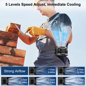Ventilador Portátil de Cintura para Exteriores de 20000mAh, Doble Ventilación, Viento Potente, Ventilador de Cuello Colgante con Banco de Energía para Deportes, Senderismo y Camping - Product Image 2