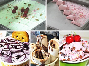 Thái Lan Fry Roll Ice Cream Máy Chiên Đá Lạnh Marble Slab Top Fry Ice Cream Máy Chiên - Product Image 6