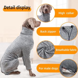 USMILEPET Mono de Invierno para Perros Grandes de 4 Patas, Transpirable, de Forro Polar, Chaqueta de Poliéster Ecológica para Perros, Pijama Antipelusas - Product Image 3