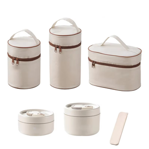 Boîte à lunch portable en acier inoxydable 304 empilable, micro-ondable, isolée, multicouche, ensemble de boîtes à lunch bento avec couverts et sac - Product Image 1