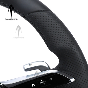 Volant en cuir pleine fleur compatible avec Mercedes Benz Gt W167 W177 W190 W204 W205 W206 W213 W217 W222 W223 W176 CLA <span class=keywords><strong>G63</strong></span> C63 C43 S65 - Product Image 6