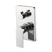 Ensemble de douche moderne haut de gamme pour salle de bain, robinetterie thermostatique en laiton chromé poli, mitigeur à poignée unique, jet de pluie, céramique encastrée