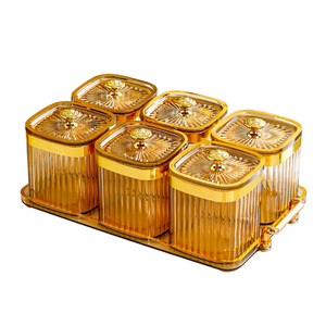 Airtight Food Storage <b>Containers</b> Rectangle <b>Plastic</b> Lid For Grains Spices Beans Nuts Tea Rice Party Use - Product Image 4