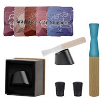 Dispositif d'inhalation sans fumée aromatisé, alternative au tabac, en aluminium et bois, pour arrêter de fumer, avec cœur d'huile essentielle 5ml