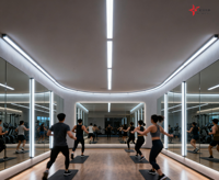 Système d'éclairage LED linéaire modulaire en aluminium pour plafond suspendu commercial de bureau, installation facile par clipser, intensité variable, garantie 5 ans