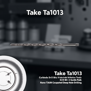 Ttake Ta1013 Universal Carbide <b>Drill</b> Bit 4 <b>Guide</b> Pads Nano TiAlN Coated Deep Hole Drilling - Product Image 3