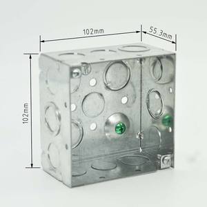 Cajas de Conexión Eléctrica de Acero, Precio de Fábrica, Caja de Distribución de Conductos Metálicos, Cuadrada de 4 Pulgadas, 1-1/2 Pulgadas de Profundidad - Product Image 3