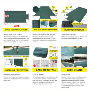 Cubierta Personalizada <span class=keywords><strong>para</strong></span> Piscina Exterior, Cubierta de Seguridad Sólida de Malla de PP, Cubiertas y Enrolladores <span class=keywords><strong>para</strong></span> <span class=keywords><strong>Piscinas</strong></span> - Product Image 3