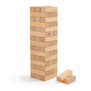 Blocs de construction en <span class=keywords><strong>bois</strong></span> 54 pièces, petits blocs en pin de 5,1 cm, jouet éducatif pour enfants, apprentissage précoce, OEM personnalisé - Product Image 1