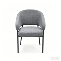 Chaise de salle à manger moderne en tissu avec structure métallique, personnalisable pour la maison, la cuisine, le restaurant, l'hôtel et le salon