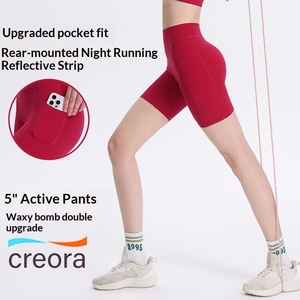 Pantalon de <span class=keywords><strong>yoga</strong></span> taille haute pour femme, effet push-up, moulant, pour fitness, course, sport, cyclisme, été, fin, uni, séchage rapide, extérieur - Product Image 3