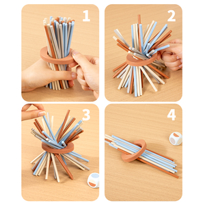 Juego de Madera 2 en 1 con Bola y Palo para Jalar, Juguete Sensorial Montessori, Entrenamiento de Habilidades Motoras Finas, Juguete Educativo para Niños Pequeños - Product Image 3