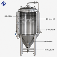 Fermenteur industriel en acier inoxydable, cuve de fermentation à double enveloppe avec agitateur mélangeur