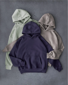 เสื้อฮู้ดไม่มีฮู้ดผ้าดิบไม่มีสายผ้าเฟรนช์เทอร์รี่พิมพ์ลายโลโก้โอเวอร์ไซส์ใหญ่พิเศษ - Product Image 4