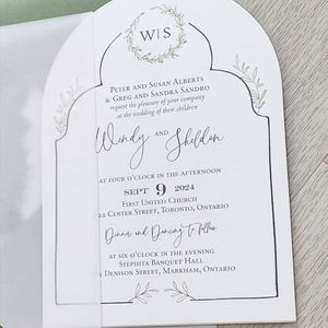 Invitaciones de Boda Personalizadas con Papel de Arte de Lujo con Estampado en Dorado, Tarjetas de Felicitación para Eventos Corporativos - Product Image 2