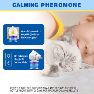 Tanaman alami dalam ruangan 48ml minyak esensial anjing & kucing Diffuser menenangkan + isi ulang dengan efek menenangkan tahan lama 100% aman - Product Image 4