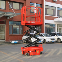 Plateforme élévatrice à ciseaux autopropulsée RUNTX 4-6m avec propulsion électrique zéro émission pour travaux aériens intérieurs silencieux