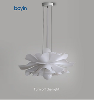 Lustre en forme de pétale de style crème nordique, luminaire de plafond pour protéger les yeux, pour salon, chambre à coucher, salle à manger, décoration de la maison