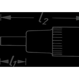 HAZET Douille tournevis 986L-8 ∙ 1/2 pouce (12.5mm) carré, creux ∙ Profil à six pans intérieurs ∙ Taille 8 mm - Product Image 3