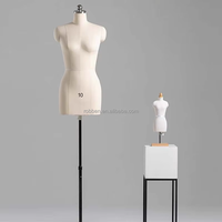 Maniquíes de Medio Cuerpo Ajustables para Vestidos Femeninos, con Espuma de PU, en Pose de Pie, para Uso de Sastre