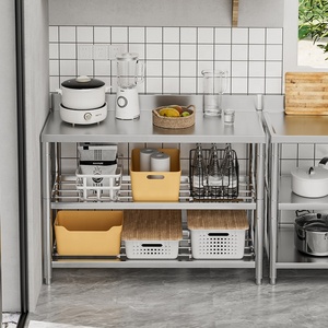 Multilayer Home Storage Shelf Metal Storage Rack Kitchen Grocery Organizer