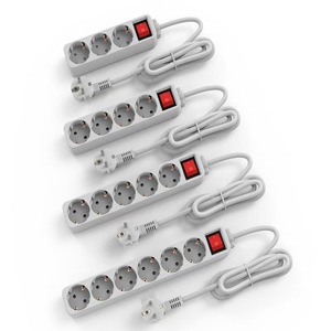 Enchufe de extensión con 5 tomas de corriente de 230V, material ABS de seguridad, regleta de alimentación para uso doméstico - Product Image 4