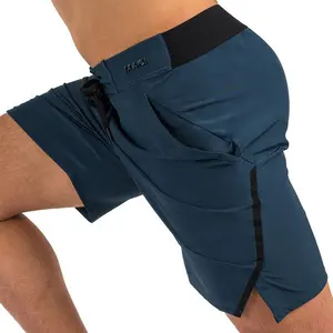 Holesale-pantalones cortos de nailon para hombre, shorts deportivos informales con logotipo personalizado, para hacer surf y CrossFit