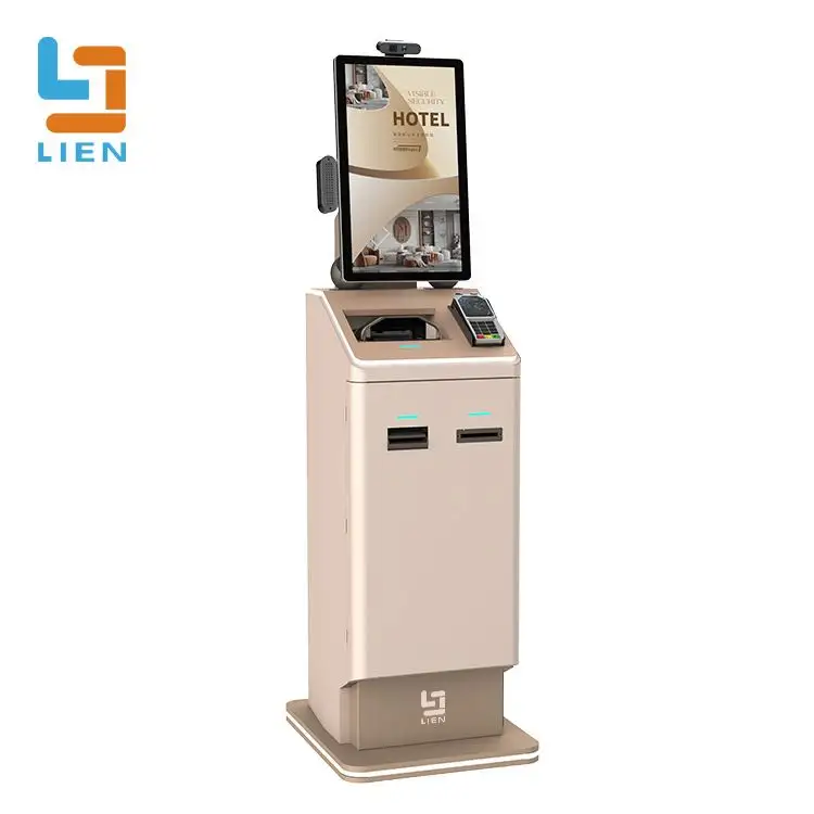 LIEN Self Card Pay Stand E Kiosk Vending Machine Hotel All-In-One Check In Payment Kiosk Bill Cash Acceptor Kiosk